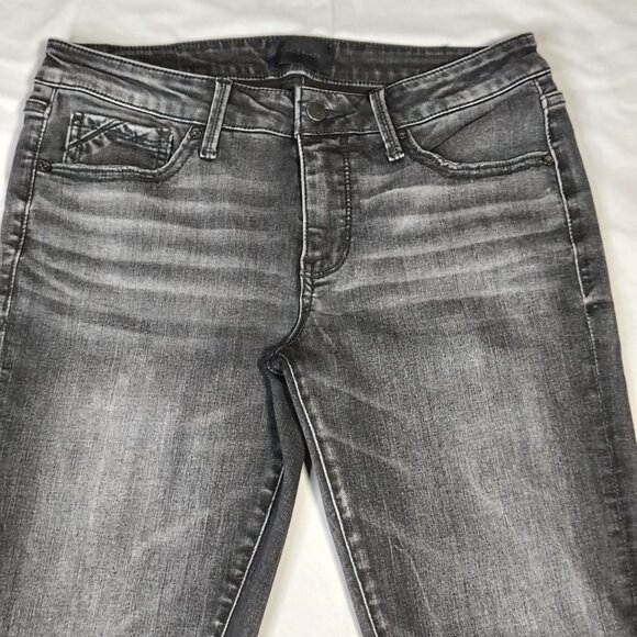 Buckle Black Jeans Womens Size 28x32 Fit No 53 Dark Wash Skinny Faded Distressed - Picture 3 of 16